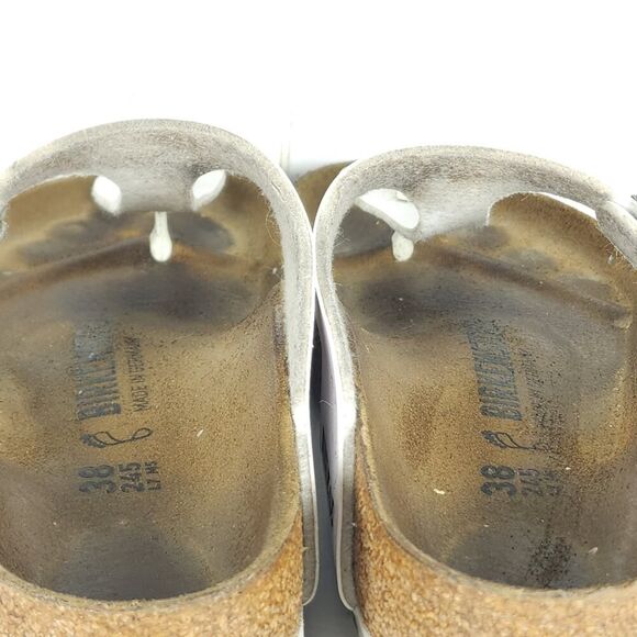 Birkenstock Women's Gizeh EU38 US9 White Birko-Flor T-strap Thong Sandals Shoes - Picture 12 of 16